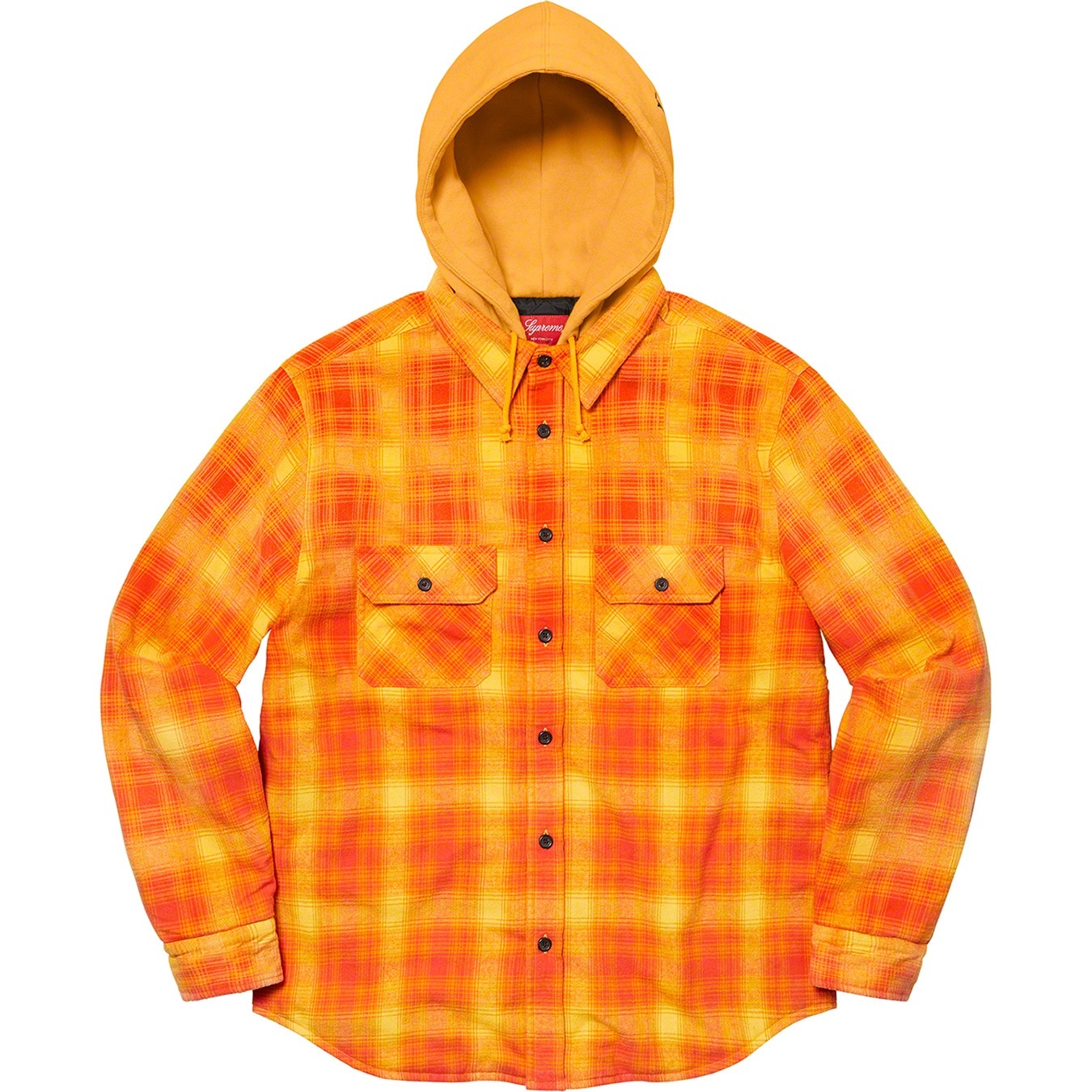 Hooded Flannel Zip Up Shirt view 7
